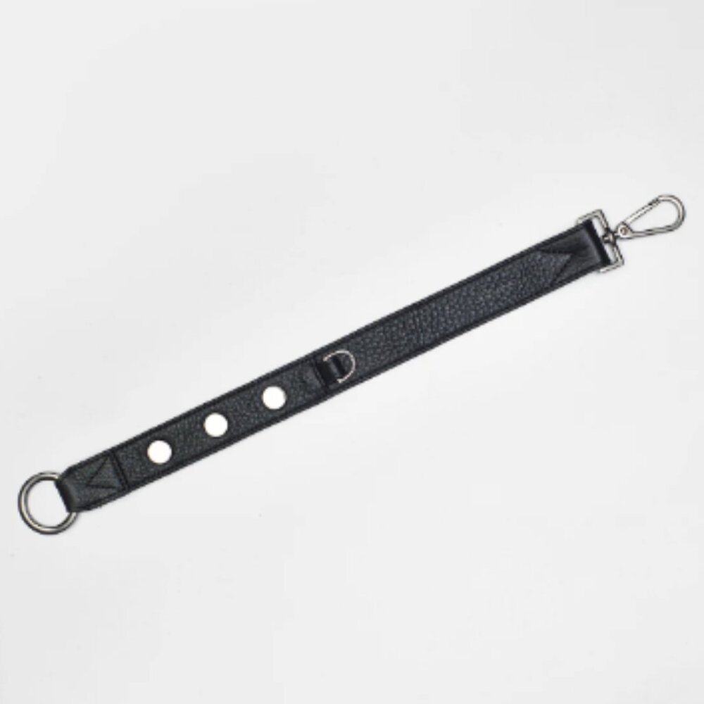 Hammitt Edwards Leather Extender Strap Black Gunmetal - Picture 1 of 4